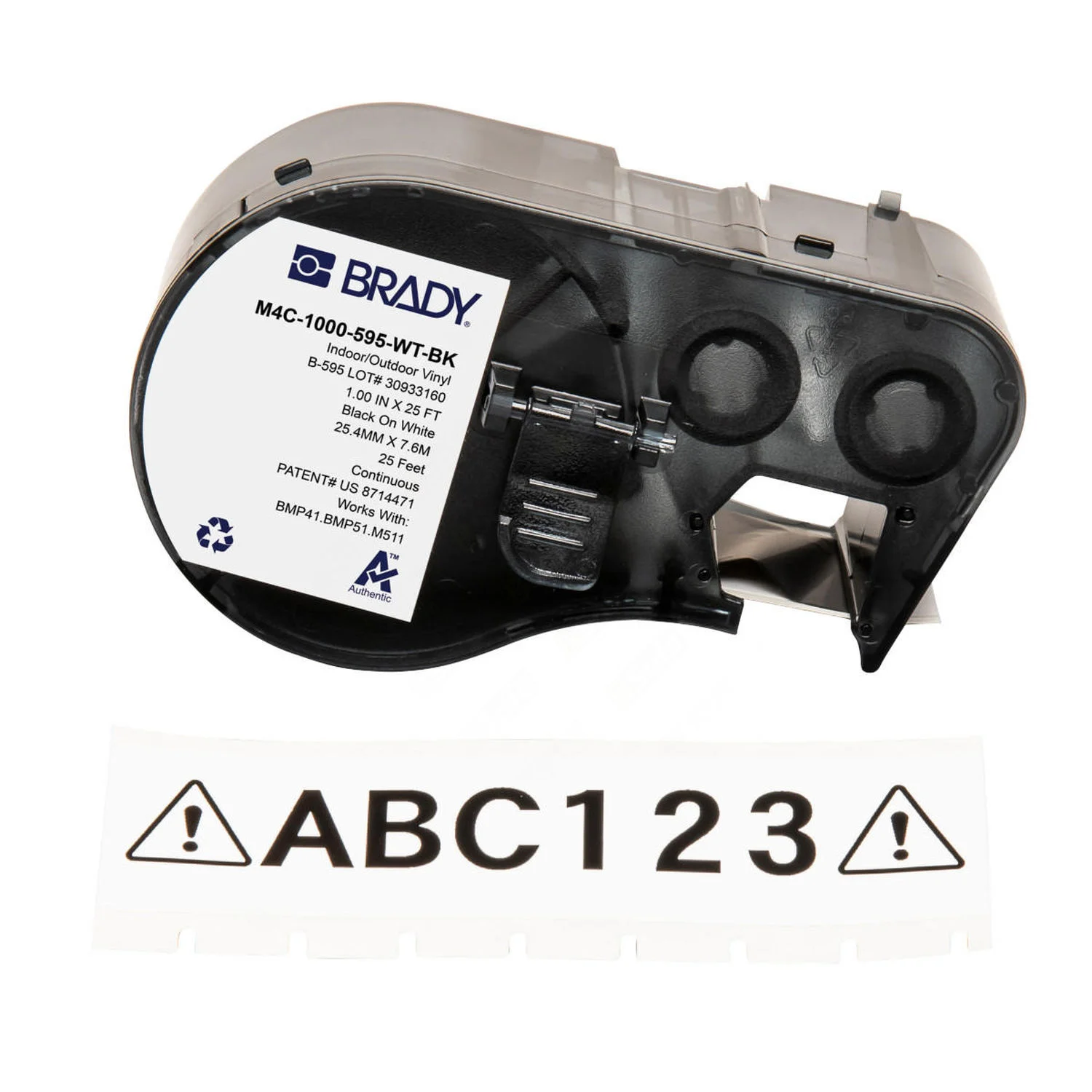 BRADY Vinylfolie 12,7mm B-595