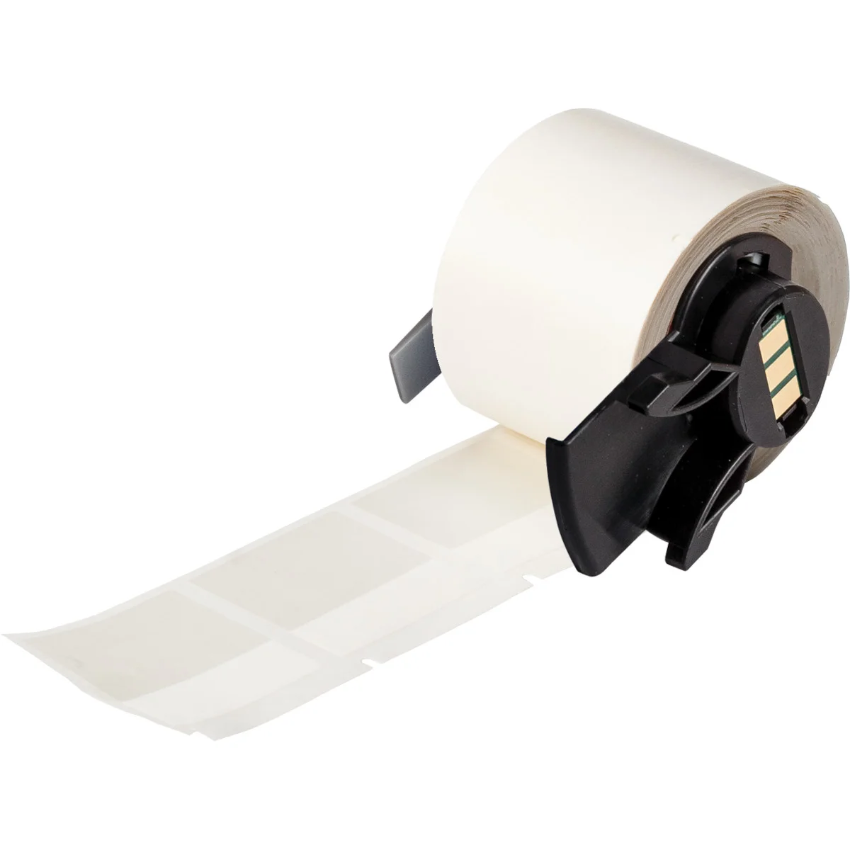 Brady Hvit på Klar vinyl 38,1 x 38,1mm