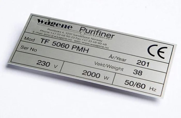 Gravert skilt, aluminium