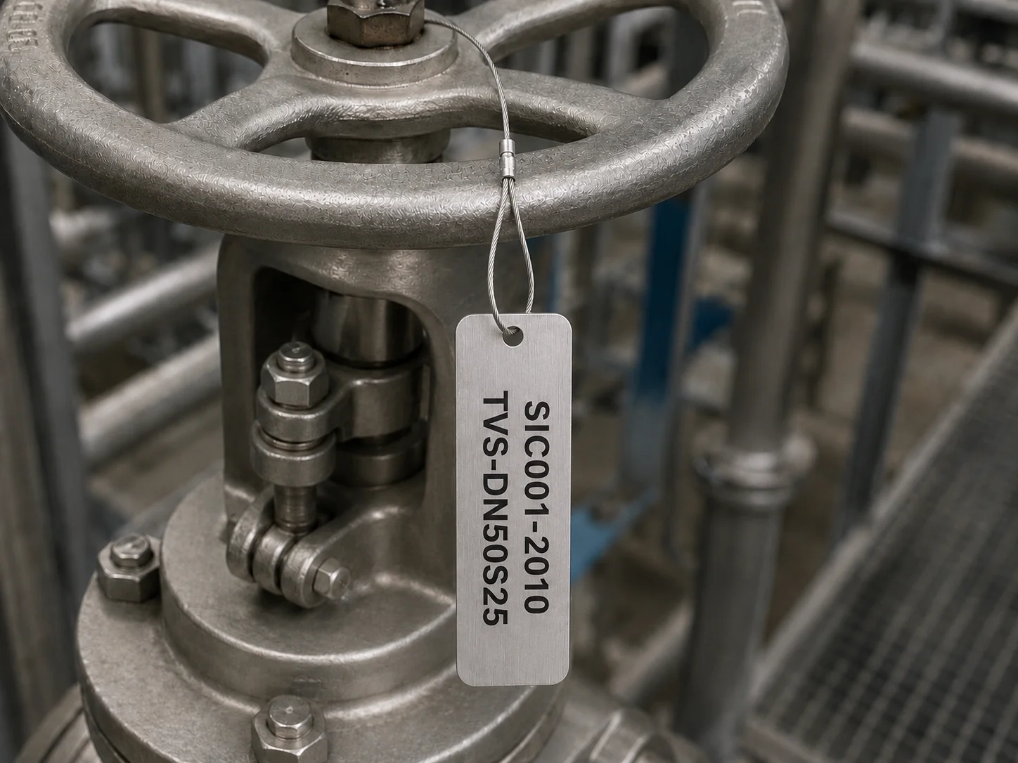 Gravert tags/ventilskilt 70x20mm 10 stk – Graverte skilt