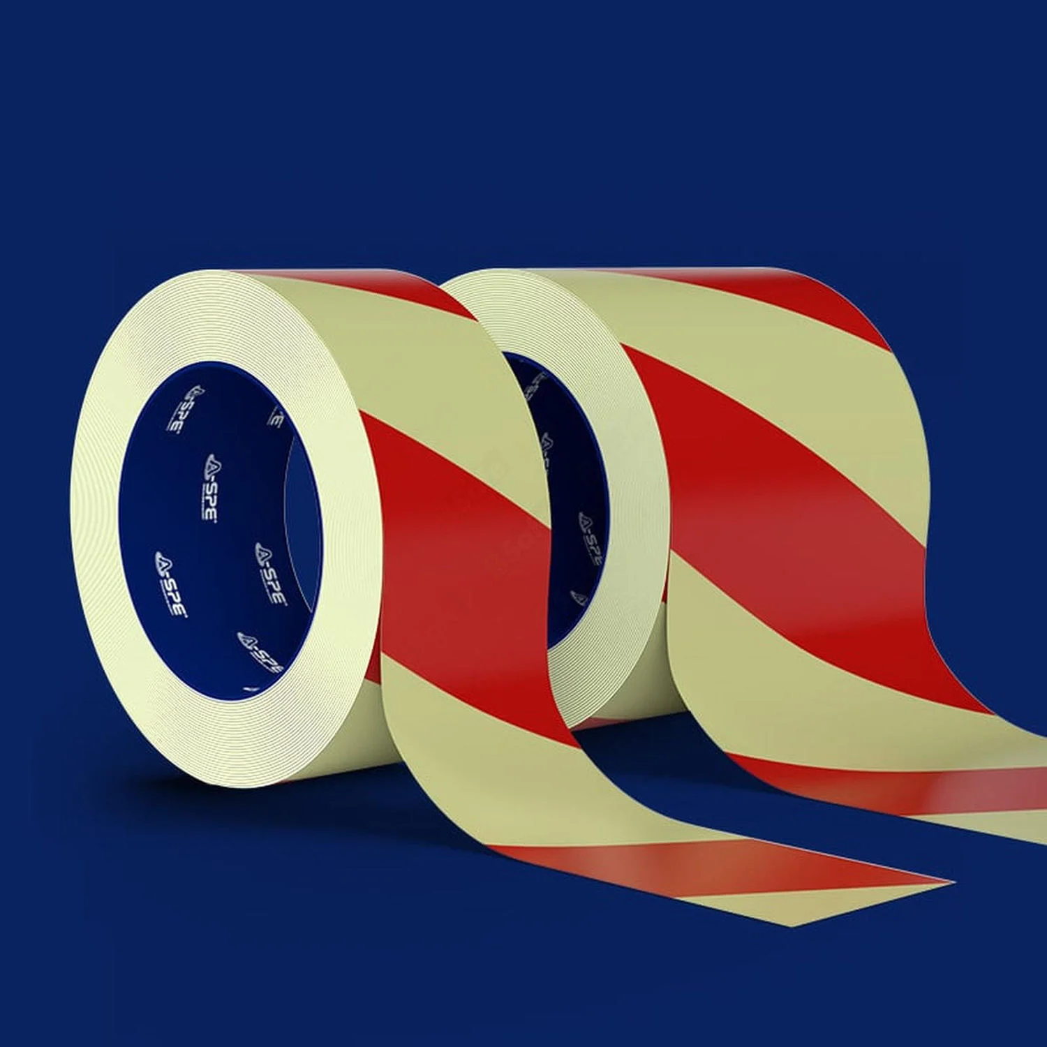 Reflekterende tape, hvit/rød