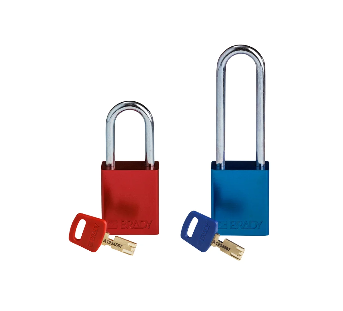 LOTO alu lås Safekey 6,35mm stålbøyle KD