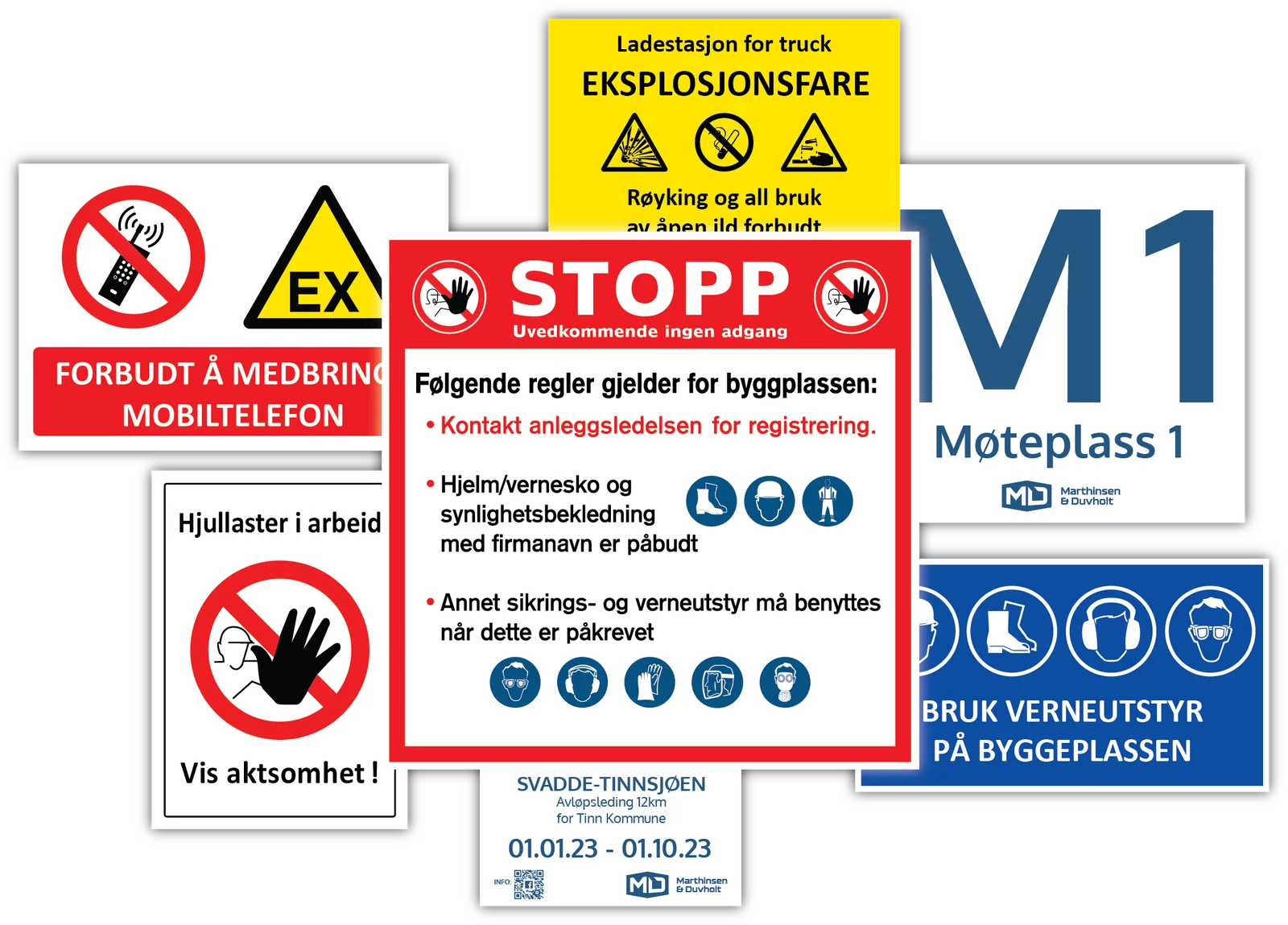 Skilt kundespesifikk design og mål – Eget design